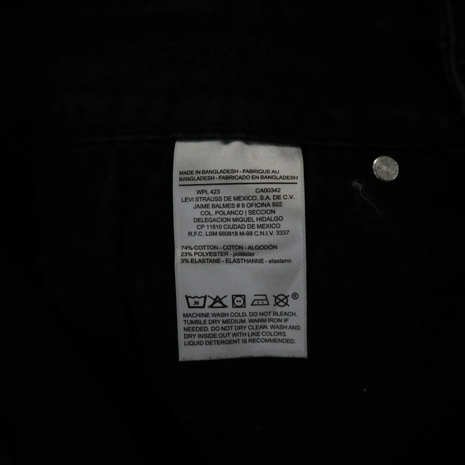 Denizen From Levis Womens Jeans Jegging Low Rise Stretch Pockets Black Size W31