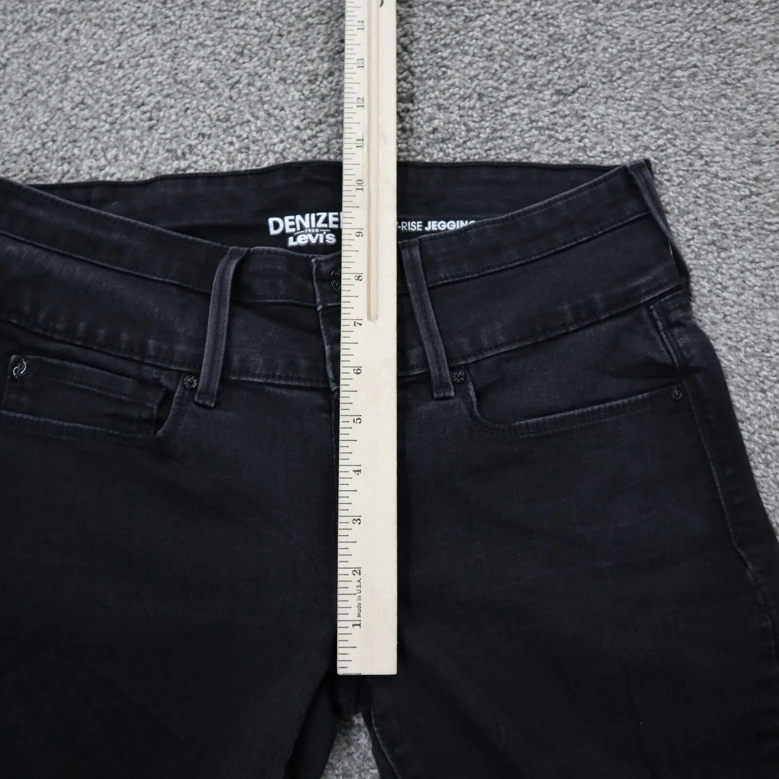 Denizen From Levis Womens Jeans Jegging Low Rise Stretch Pockets Black Size W31