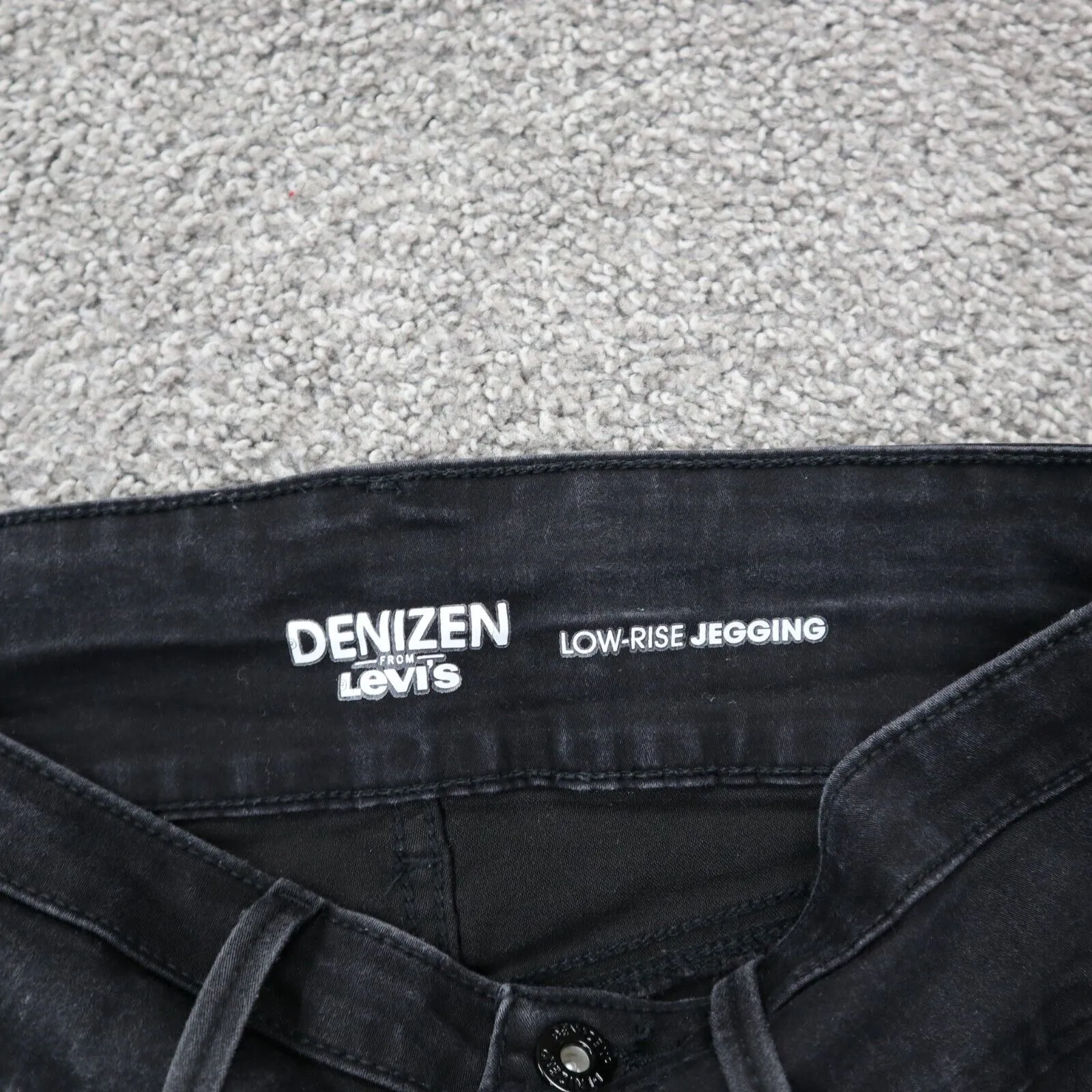 Denizen From Levis Womens Jeans Jegging Low Rise Stretch Pockets Black Size W31
