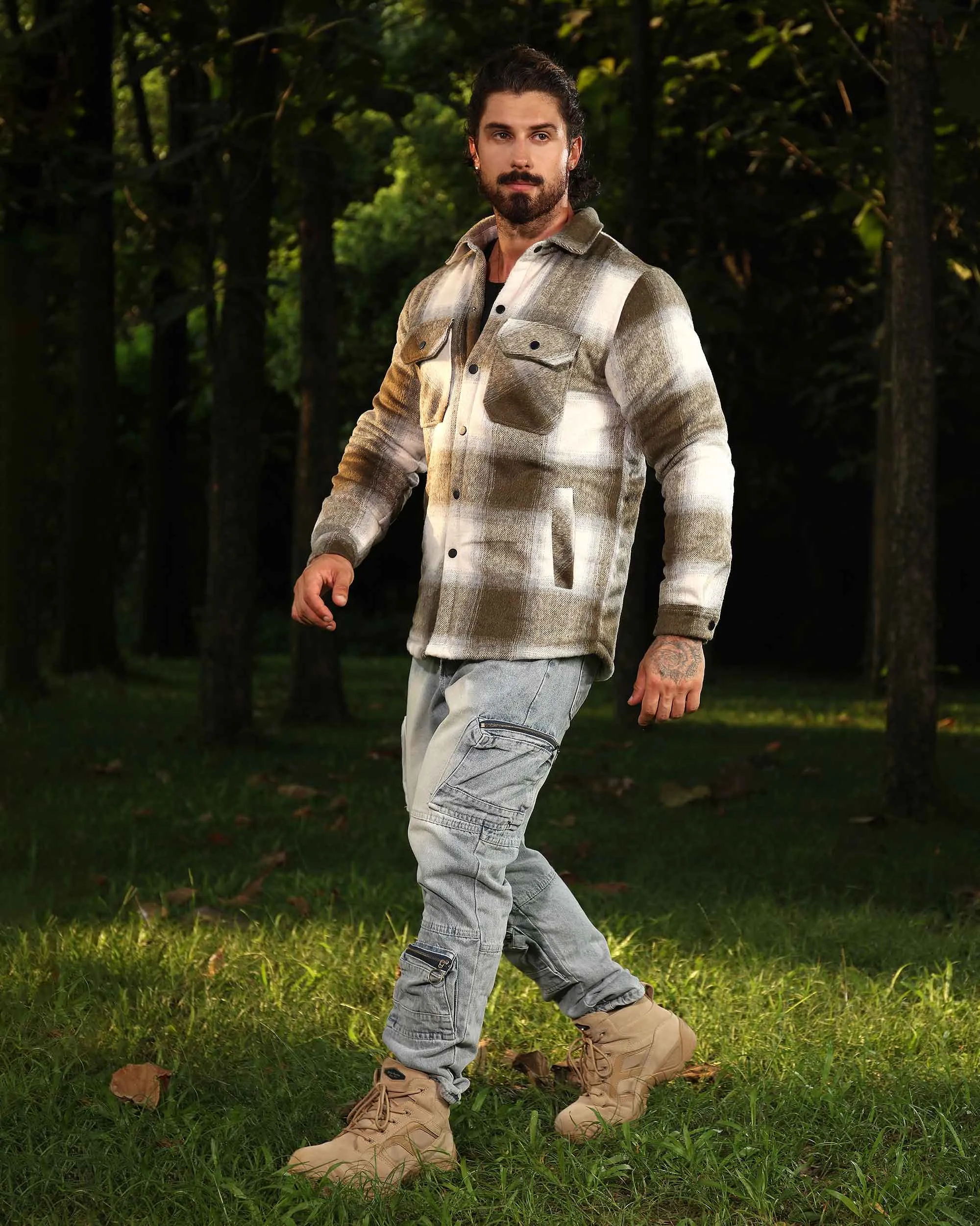 Distressed Cargo Straight Jeans with Versatile Pockets-Mexico Local Delivery