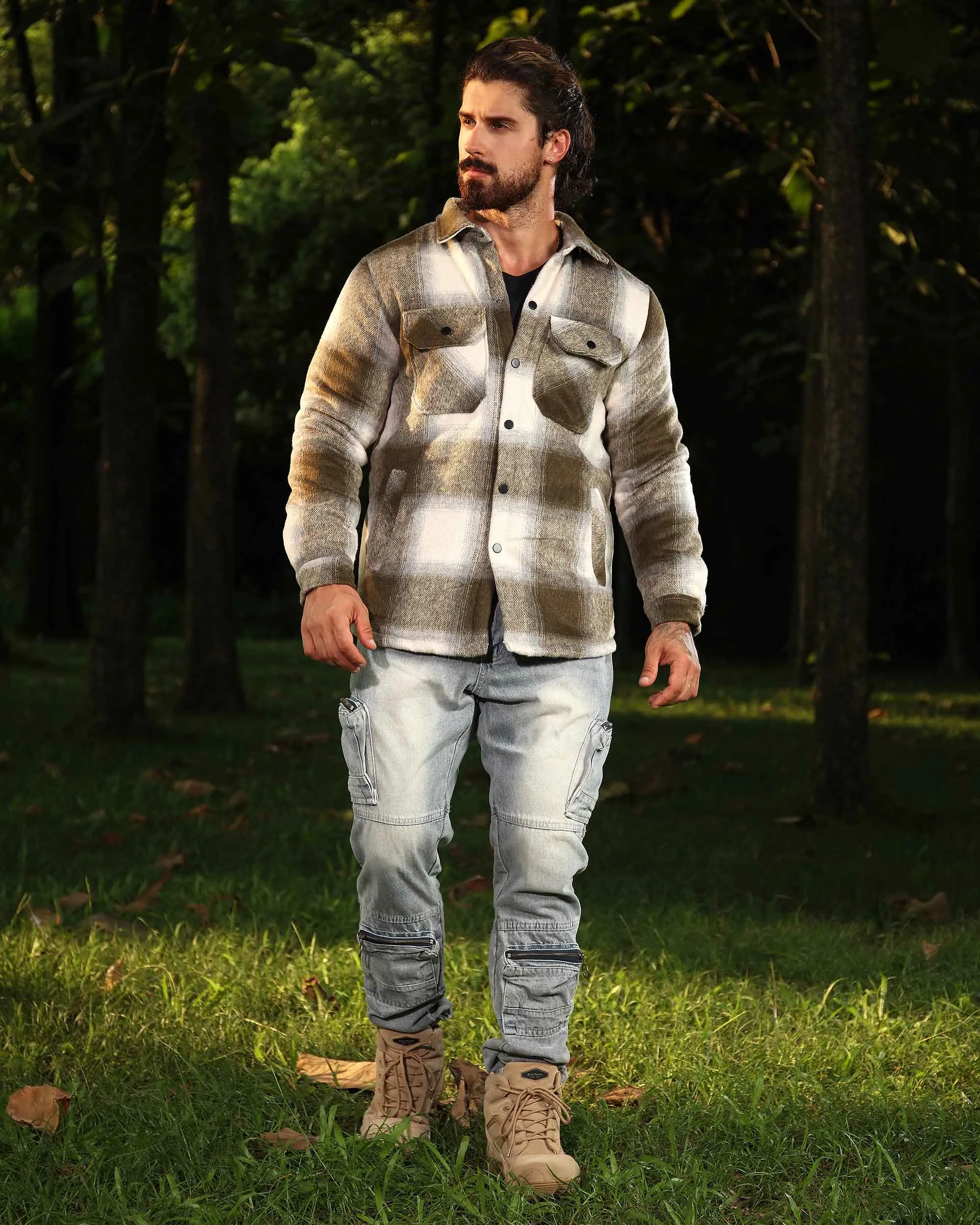 Distressed Cargo Straight Jeans with Versatile Pockets-Mexico Local Delivery