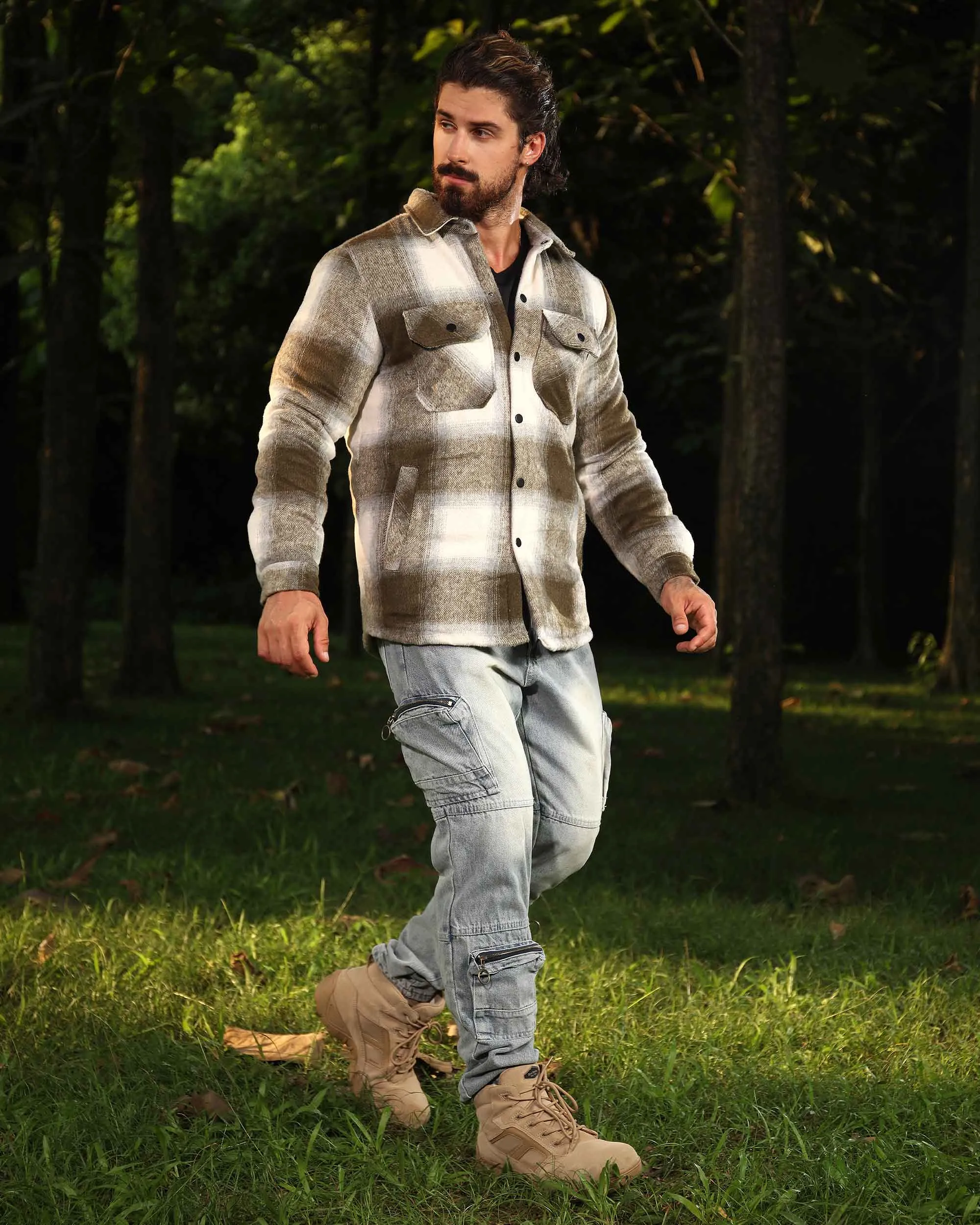 Distressed Cargo Straight Jeans with Versatile Pockets-Mexico Local Delivery