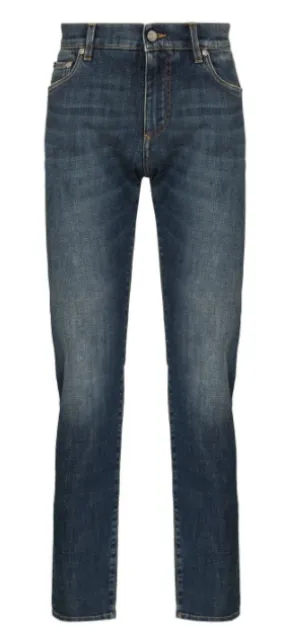DOLCE & GABBANA - distressed mid-rise slim-fit jeans