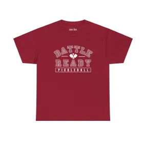 Eddy and Rita Unisex Heavy Cotton T-Shirt - "Battle Ready Pickleball" Graphic Tee for Sports Enthusiasts