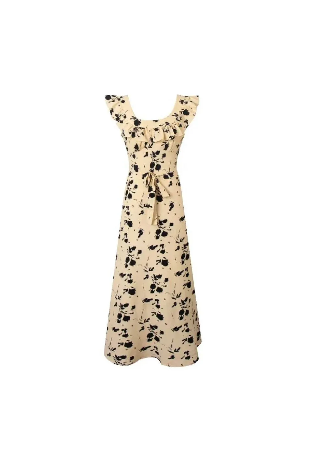 ‘Ella’ Tie-Waist Floral Print Dress