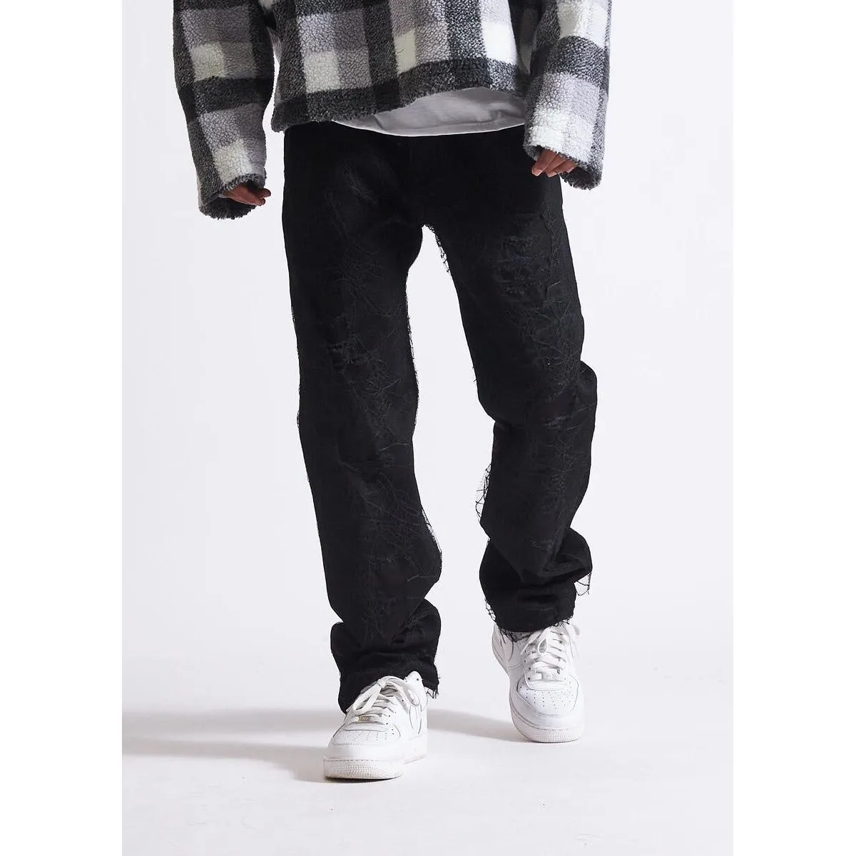 Embellish Parker Black Ripped Denim Jeans (EMBHOL23-040)
