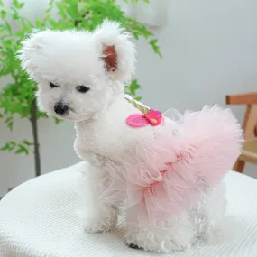 Enchanting Unicorn Elegance: White Princess Yarn Dress for Dogs - Cozy and Magical Attire for Autumn and Winter