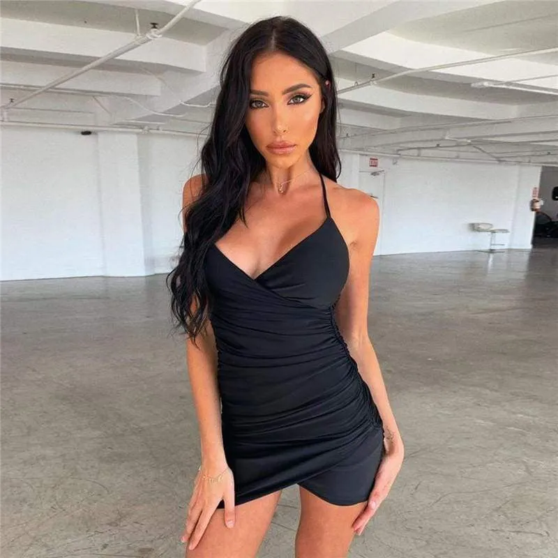 FashionSierra - Summer Mini Dress Women Irregular Sleeveless Backless Cross Dress