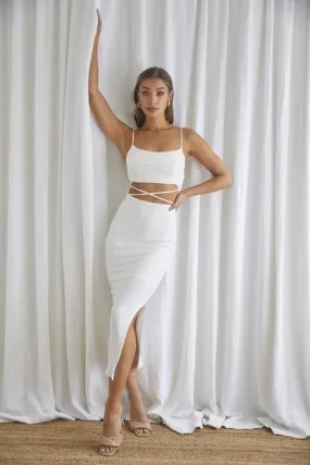 Feelin’ Fabulous White Bodycon Midi Dress