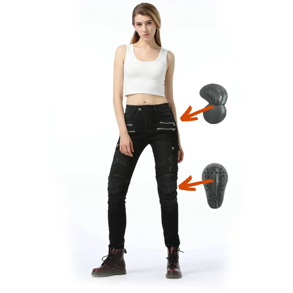 Fierce 4 Women Motorcycle Jeans with Armor Protector