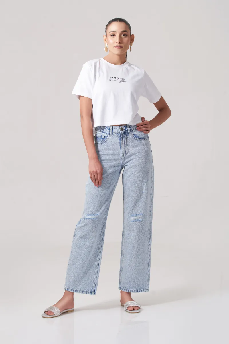 Floerns Cut Out Ripped Women Jeans