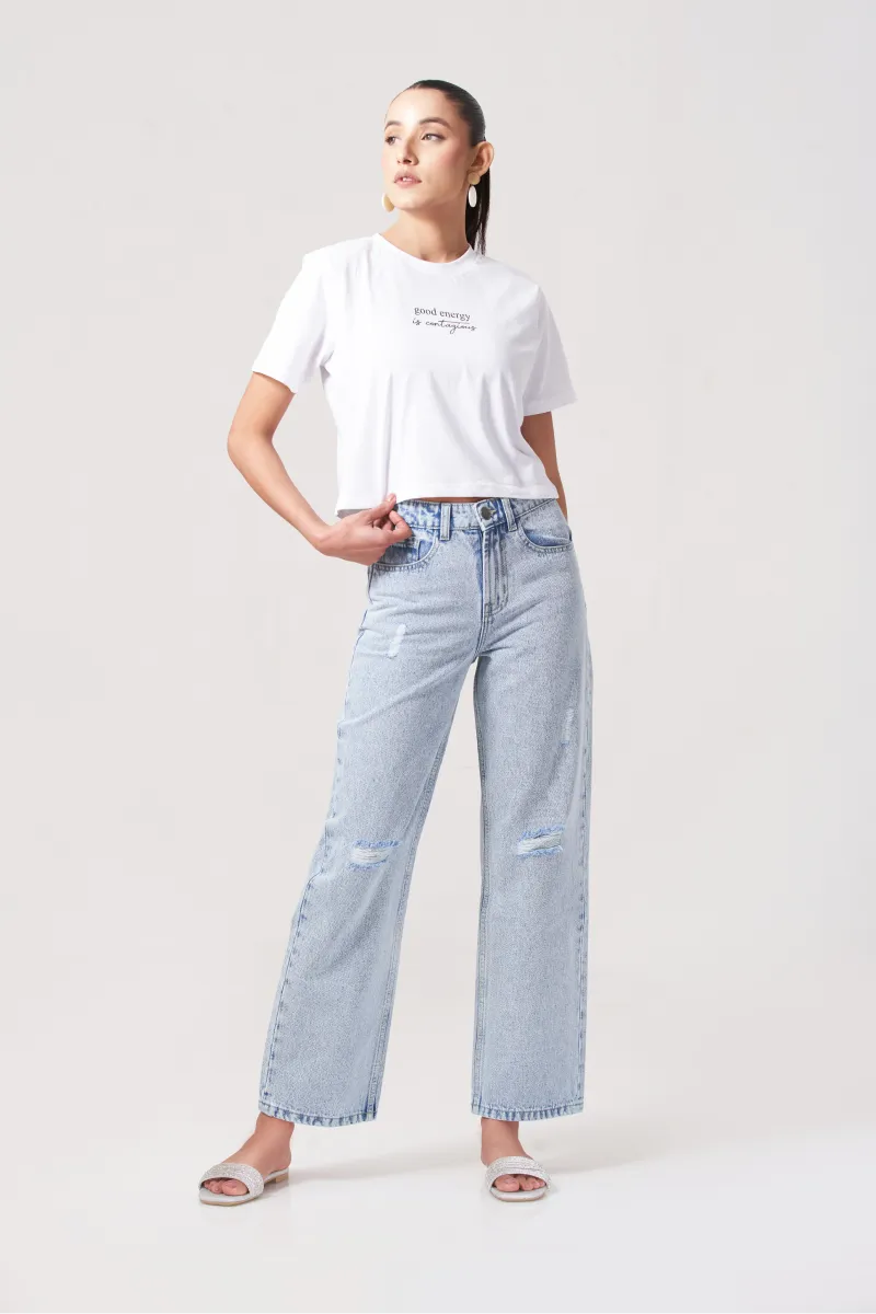 Floerns Cut Out Ripped Women Jeans