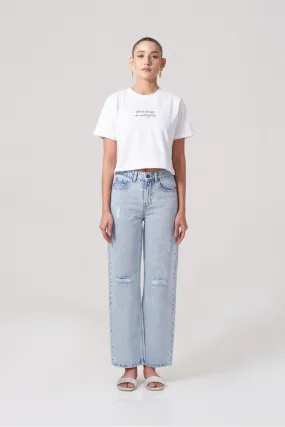 Floerns Cut Out Ripped Women Jeans