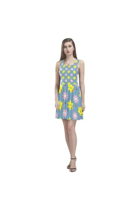 Floral Fountain Thea Sleeveless Skater Dress