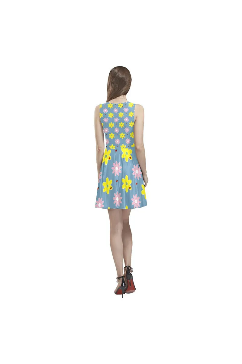 Floral Fountain Thea Sleeveless Skater Dress
