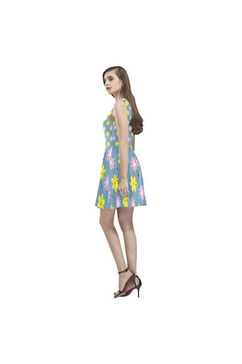 Floral Fountain Thea Sleeveless Skater Dress