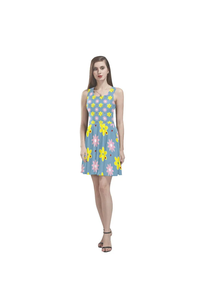 Floral Fountain Thea Sleeveless Skater Dress