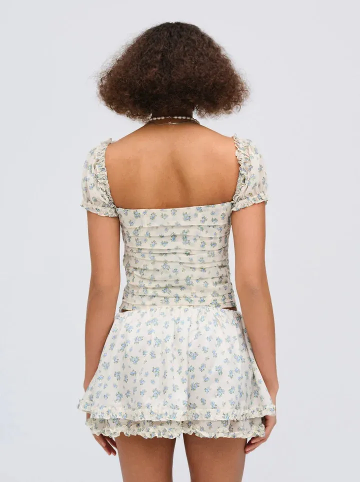 For Love & Lemons Chateau Mini Skirt