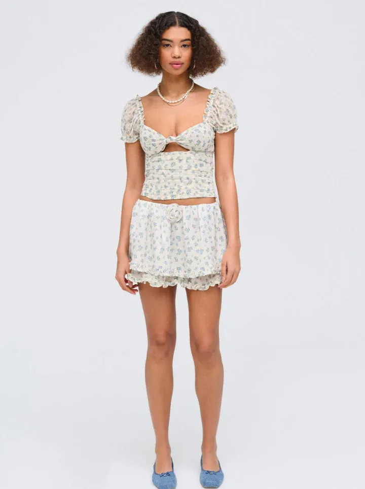 For Love & Lemons Chateau Mini Skirt
