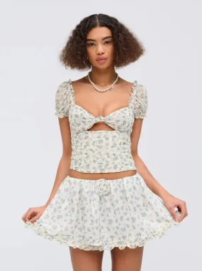 For Love & Lemons Chateau Mini Skirt