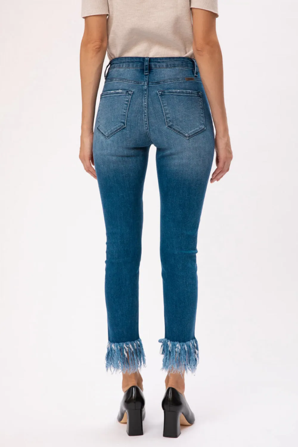 Gemma High Rise Skinny w/ Fringe Hem 7319D