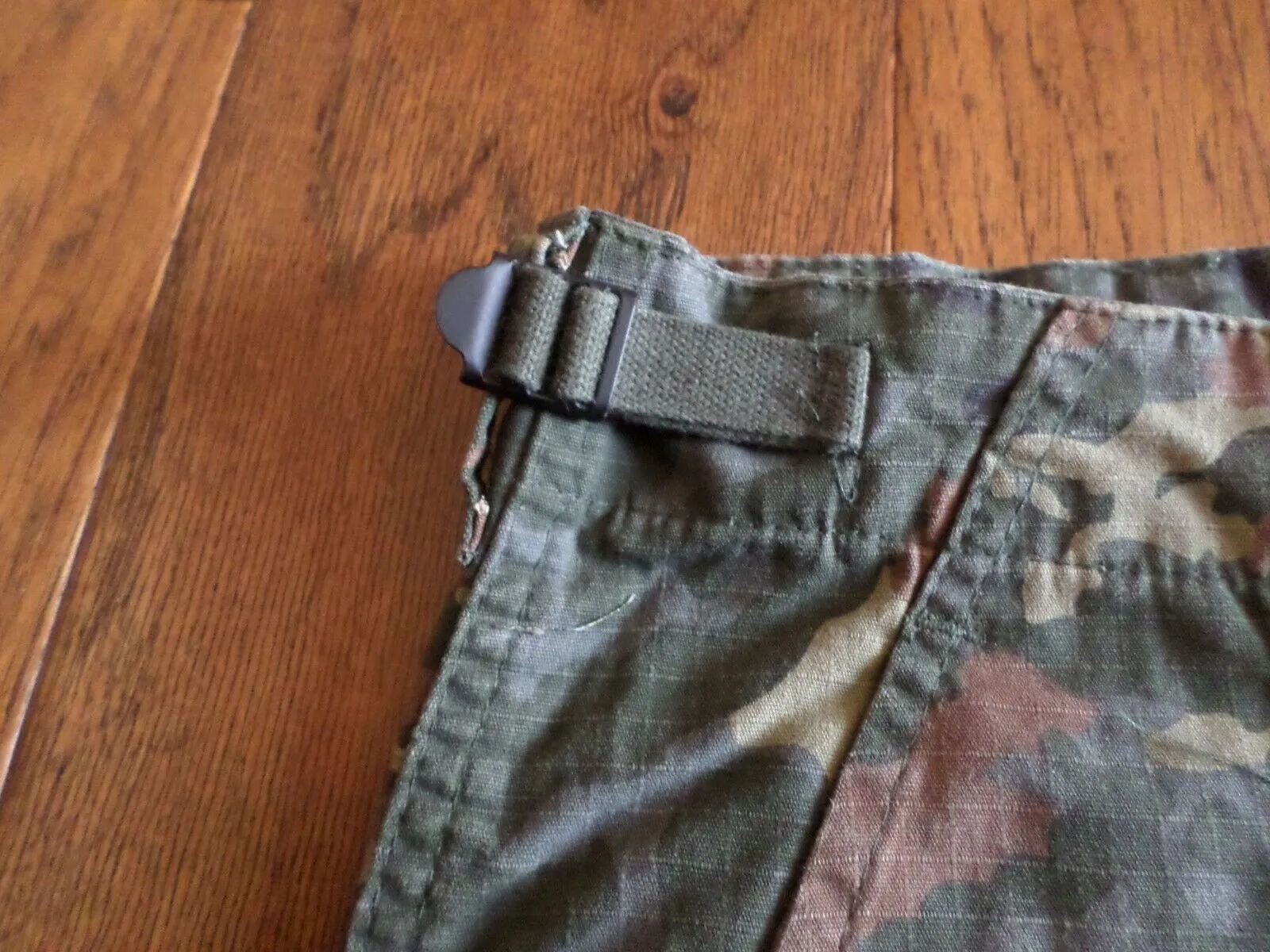 GERMAN FLECKTARN CAMOUFLAGE BDU CARGO SHORTS MILITARY STYLE 6 POCKET BUTTON FLY
