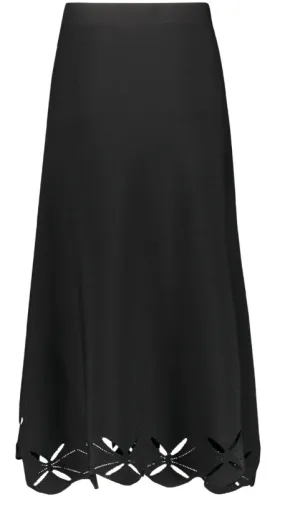 GERRY WEBER<BR>
Knit Skirt<BR>
Black<BR>