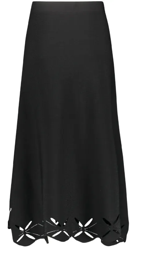 GERRY WEBER<BR>
Knit Skirt<BR>
Black<BR>