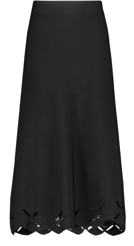 GERRY WEBER<BR>
Knit Skirt<BR>
Black<BR>