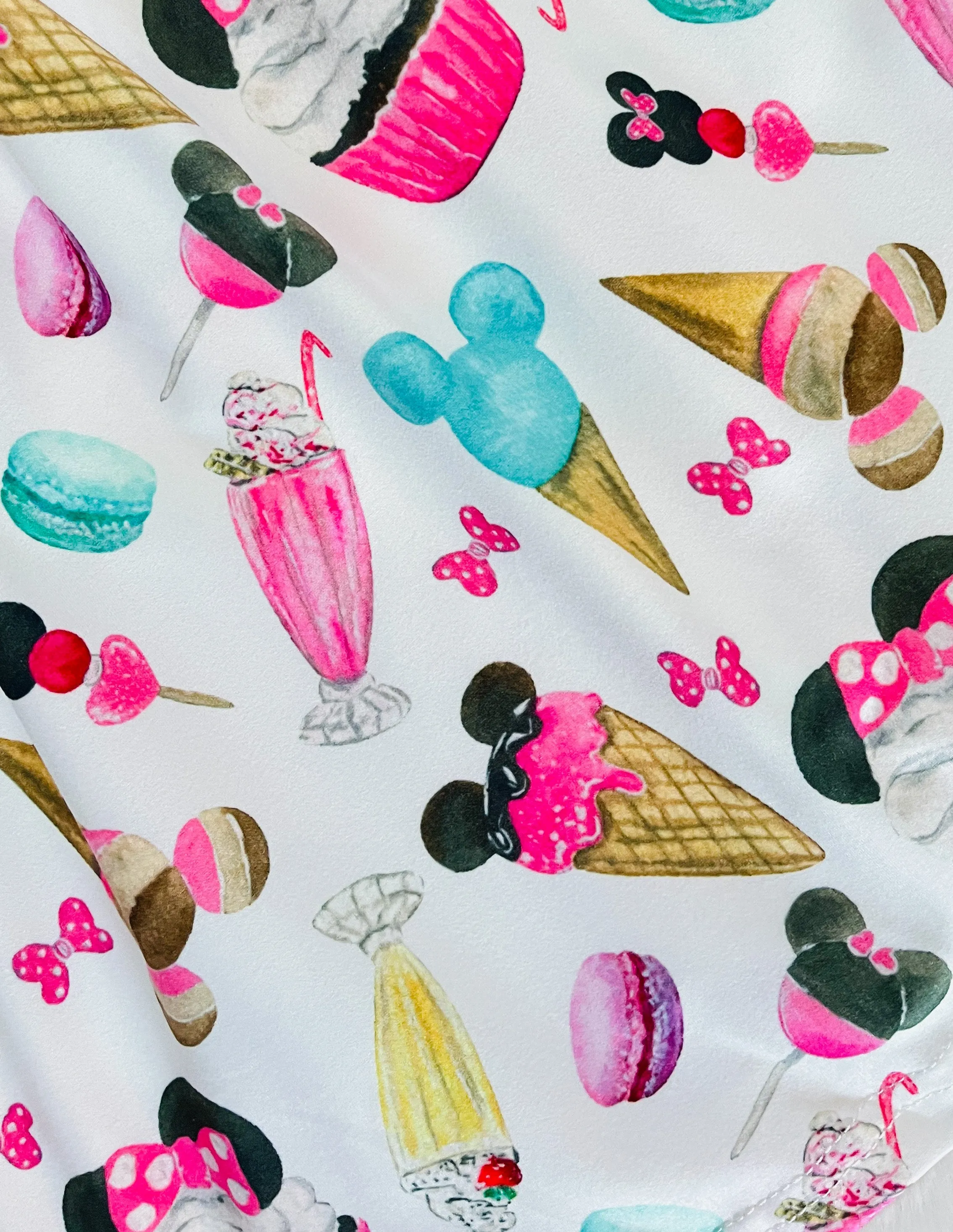 Girls Fun Character Dresses - White Treats