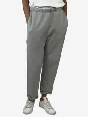 Green straight-leg cotton-jersey sweatpants - size XS