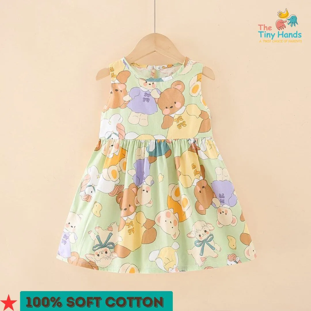 Green Teddy Sleeveless Dress