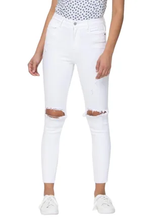High Rise Distressed skinny Jean