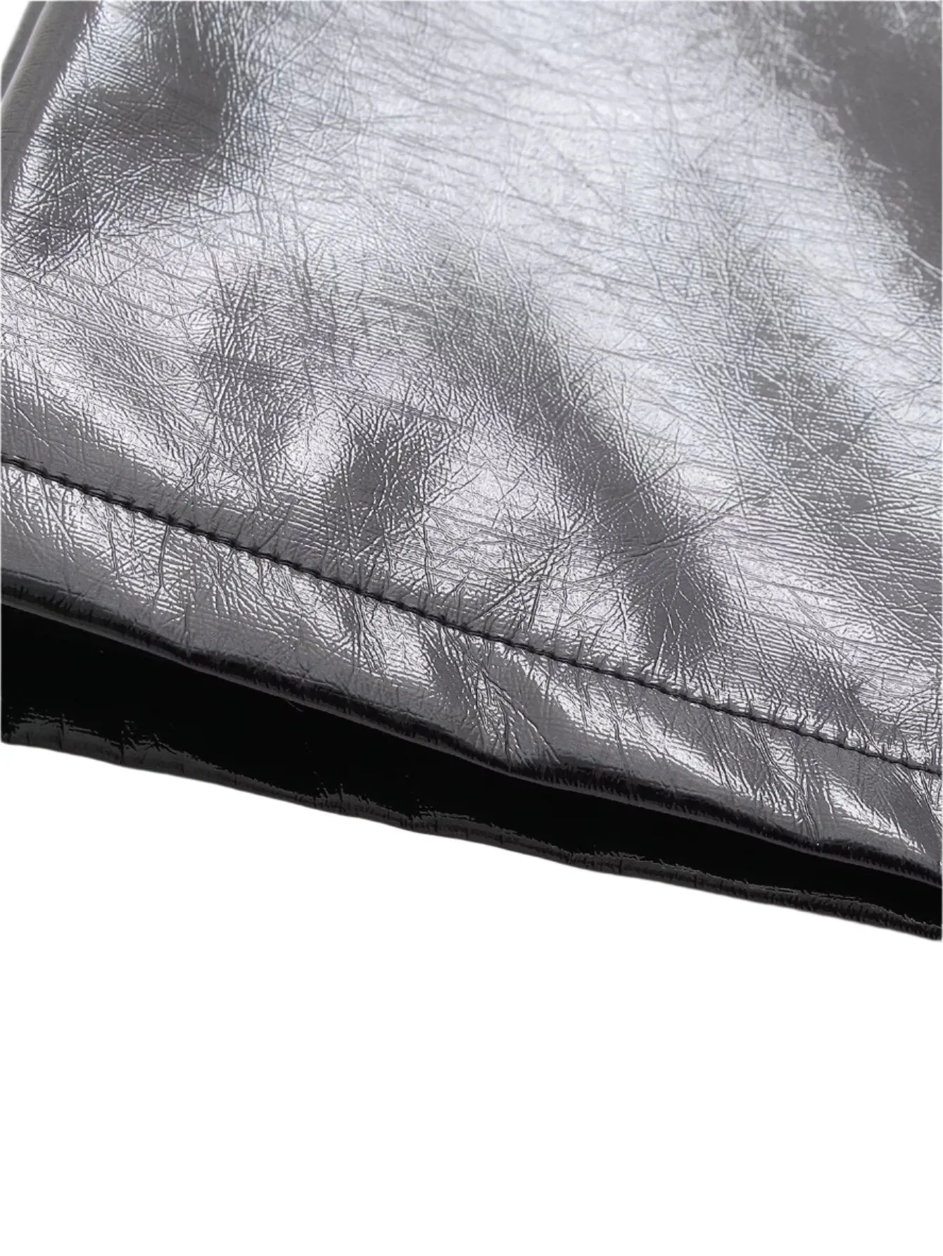 High Waist Faux Leather Pencil Skirt
