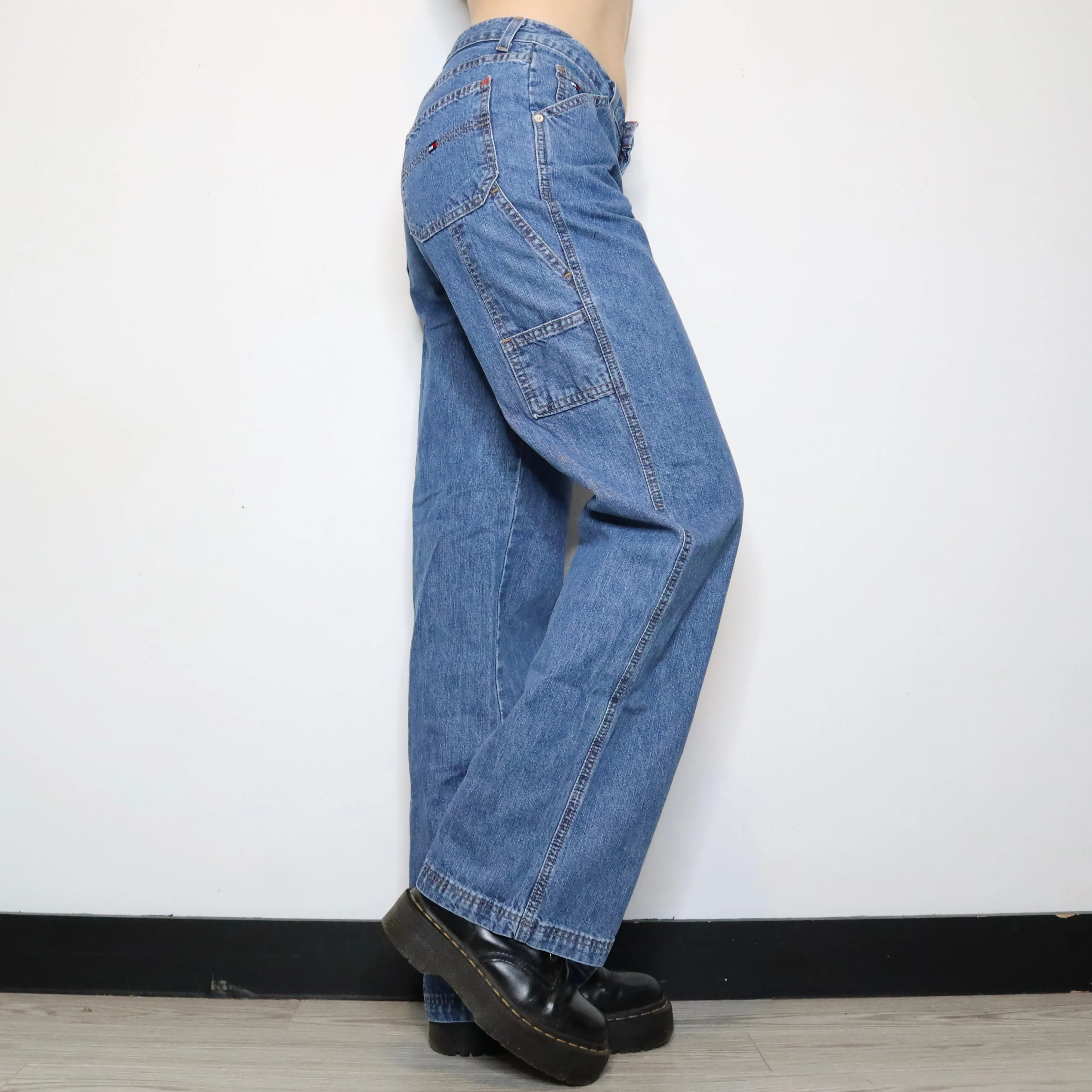 High Waisted Carpenter Jeans (Medium)