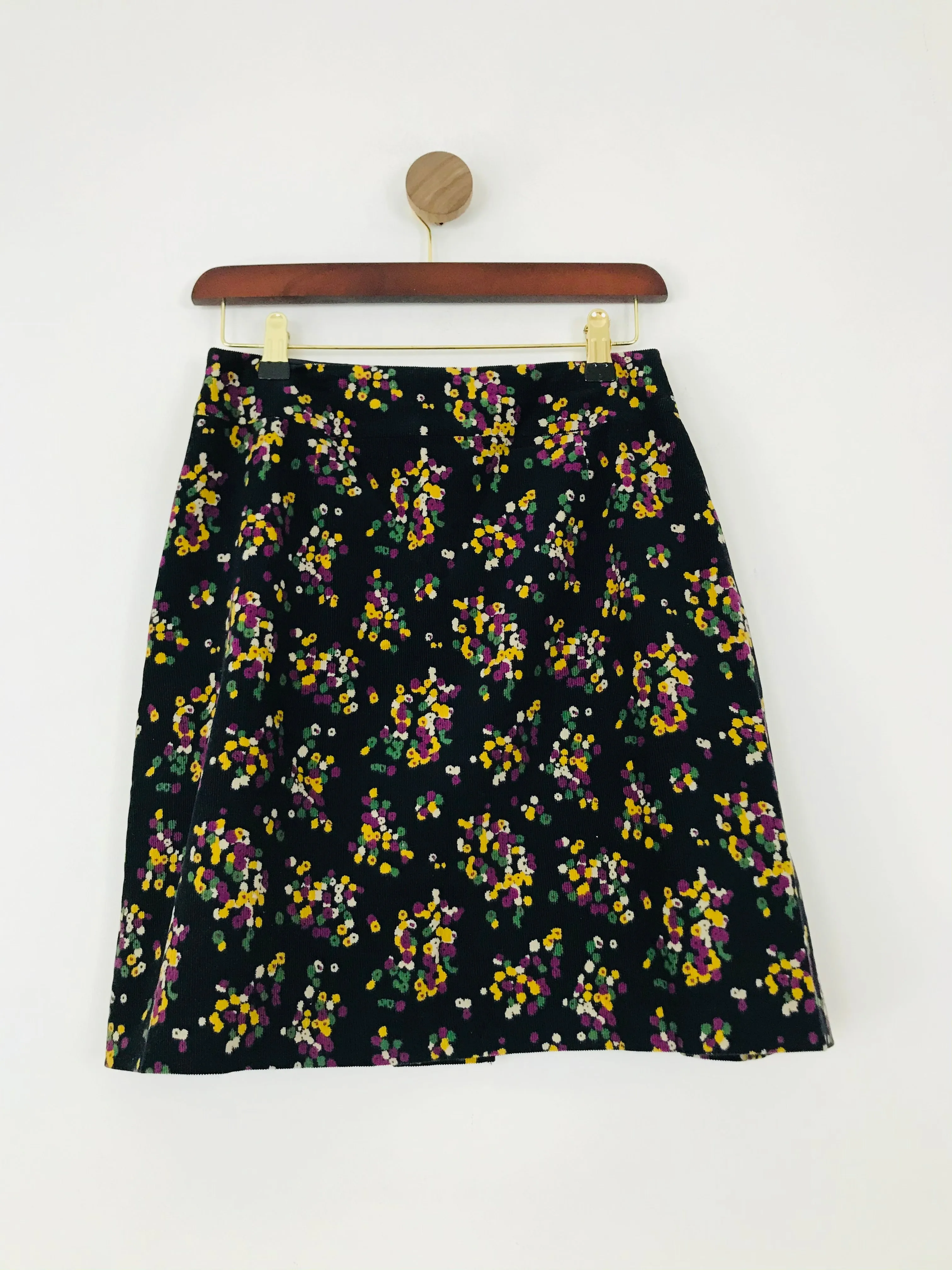 Hobbs Women's Floral Corduroy A-Line Skirt | UK10 | Multicolour