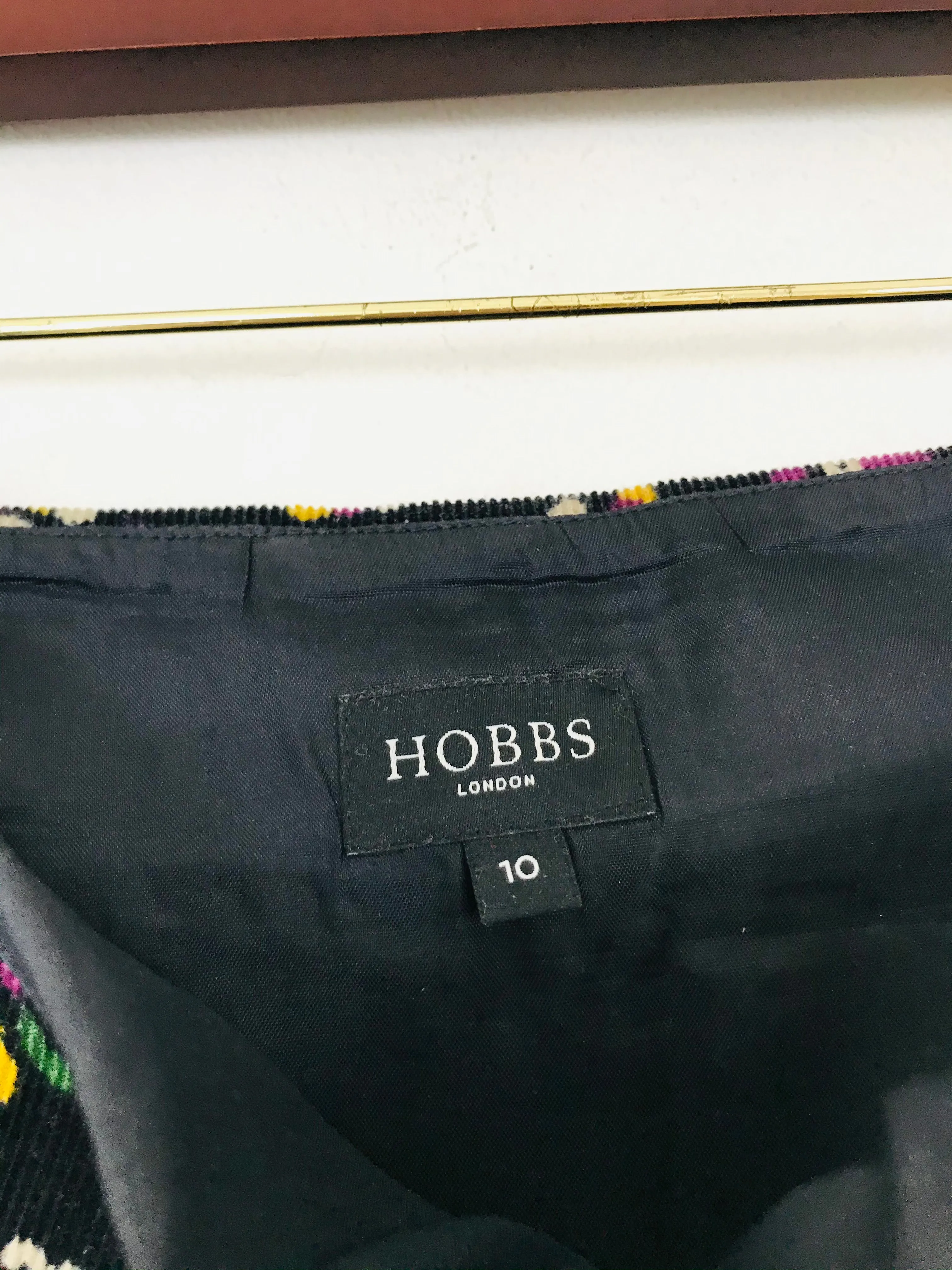 Hobbs Women's Floral Corduroy A-Line Skirt | UK10 | Multicolour