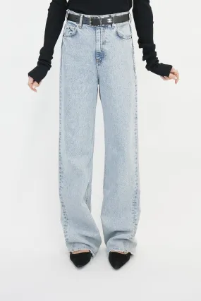 JAINE LOOSE STRAIGHT JEANS IN PALE BLUE