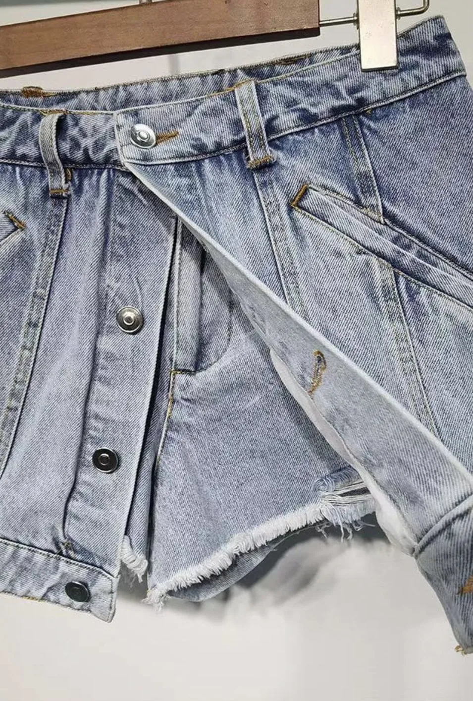 Jessica Bara April High Waisted Denim Shorts As Seen On Carolina Delgado