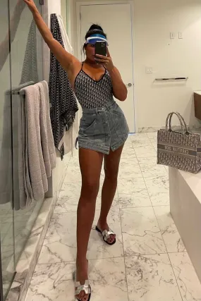 Jessica Bara April High Waisted Denim Shorts