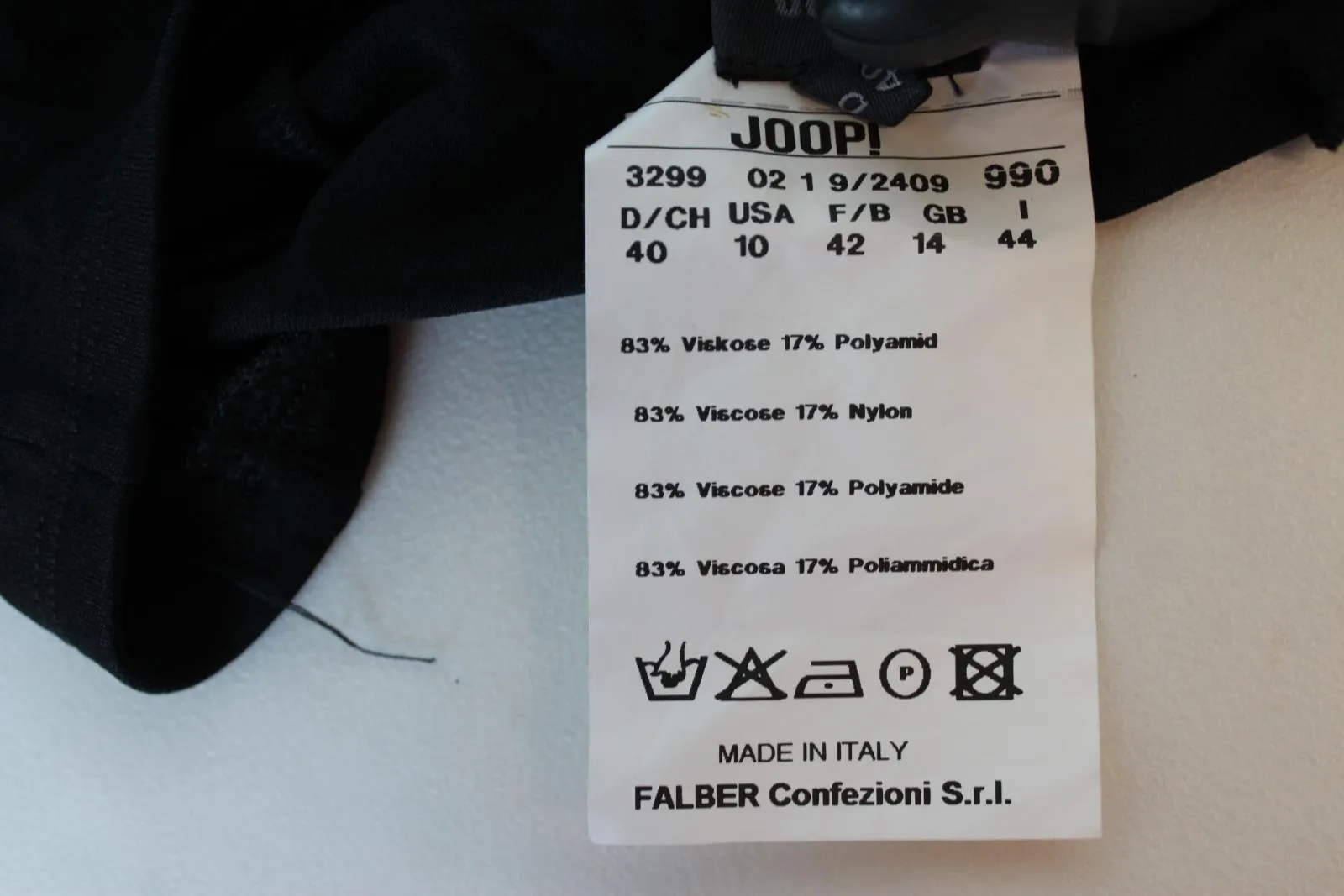 JOOP Ladies Black Elastic Waist Flower Details Tie Waist A-Line Skirt UK14