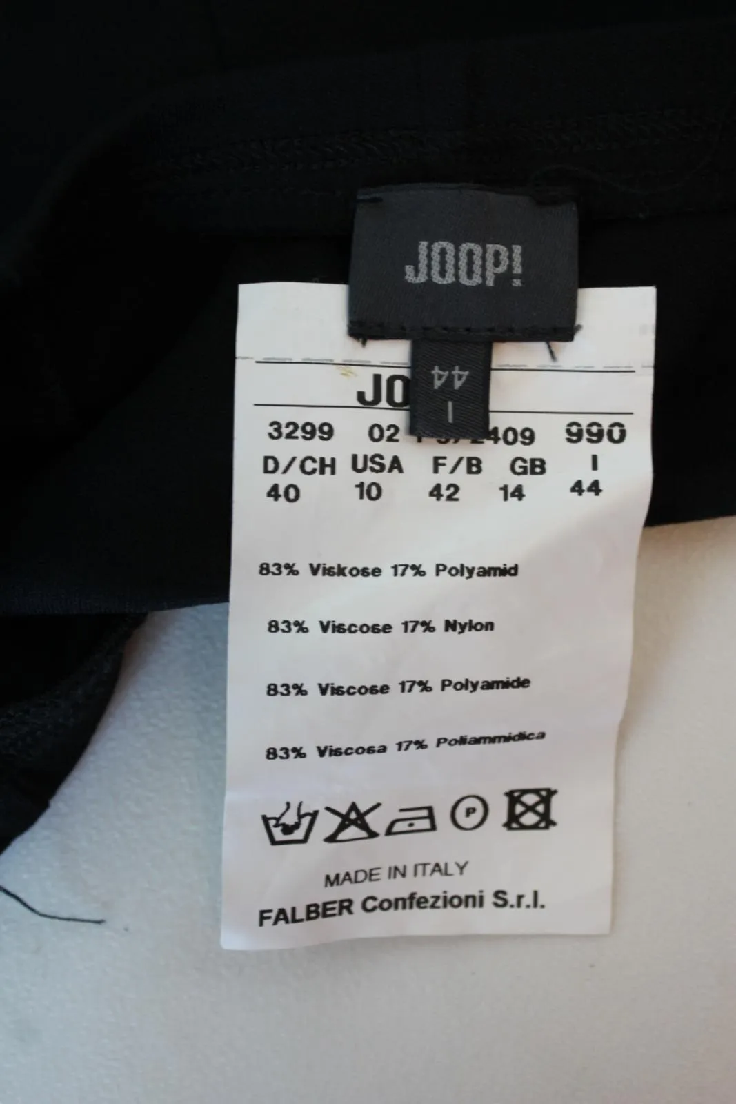 JOOP Ladies Black Elastic Waist Flower Details Tie Waist A-Line Skirt UK14
