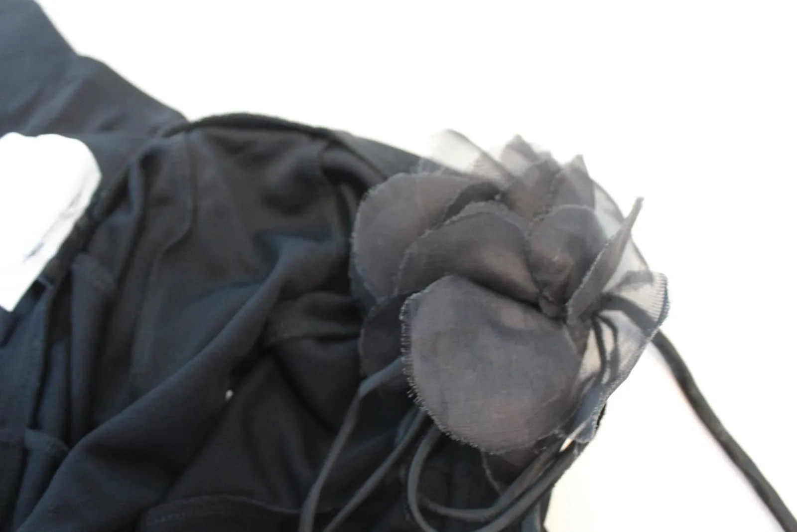 JOOP Ladies Black Elastic Waist Flower Details Tie Waist A-Line Skirt UK14