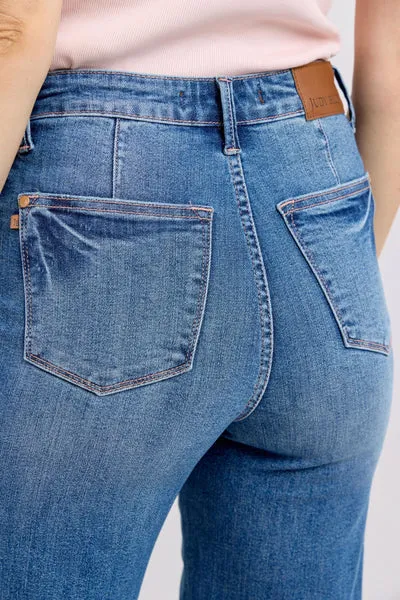 Judy Blue High Waist Contrast Thread Straight Leg Jeans 88596