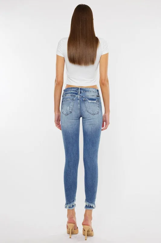 Kancan Mid Rise Ankle Skinny Jeans