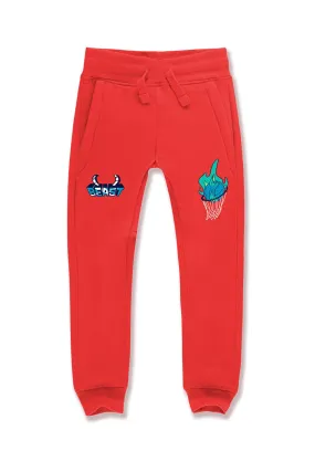 Kids Beast Jogger Sweatpants (Red)