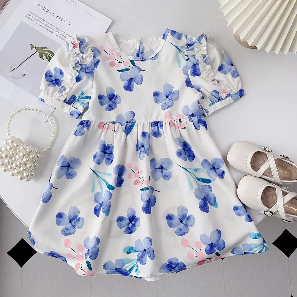 Kids Girls Floral Summer Fashion Dresses