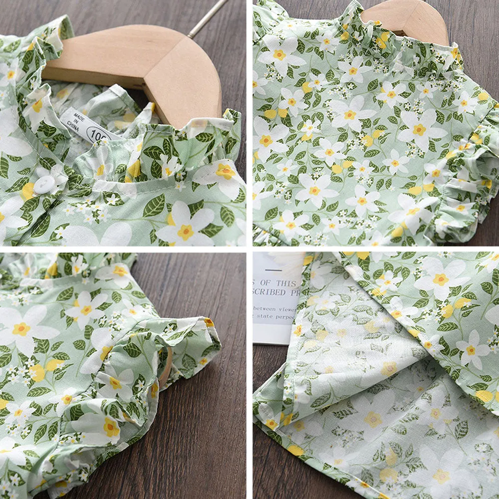 Kids Girls Floral Summer Fashion Dresses