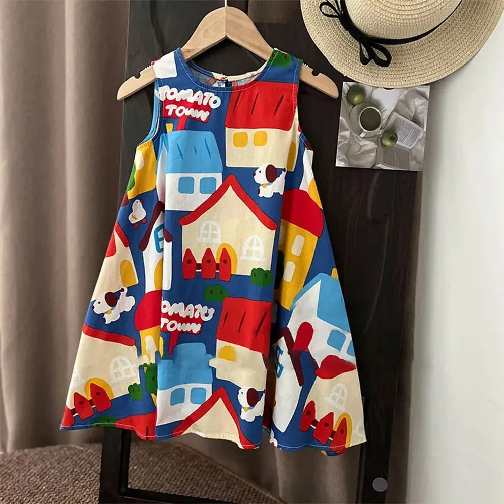 Kids Girls Floral Summer Fashion Dresses