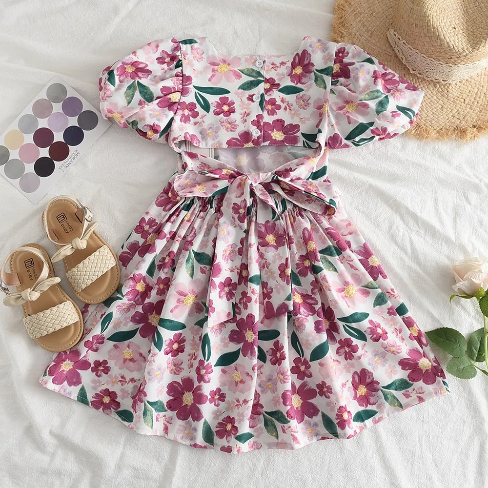 Kids Girls Floral Summer Fashion Dresses
